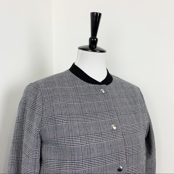 Shinestar | Herringbone Trendy Bomber Jacket